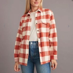 Riley Overshirt in Rust/Cream